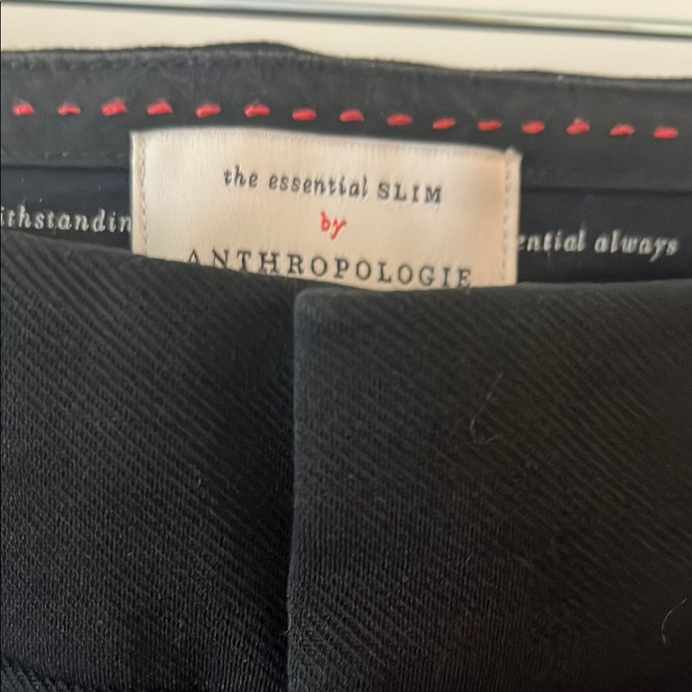Anthropologie essential slim Black Trousers